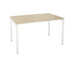 Bureau droit chêne clair L 120 x P 80 cm, piètement métal - Practica