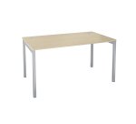 Bureau droit chêne clair L 140 x P 80 cm, piètement métal - Practica