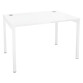 Bureau droit blanc L 120 x P 80 cm, piètement métal - Practica