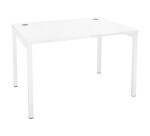 Bureau droit blanc L 120 x P 80 cm, piètement métal - Practica