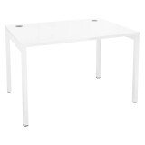 Bureau droit blanc L 120 x P 80 cm, piètement métal - Practica