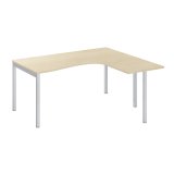 Compact desk Squadra with metal base