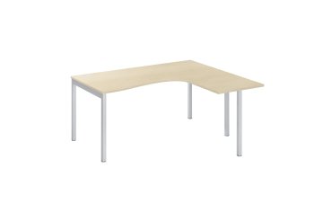 Compact desk Squadra with metal base