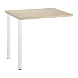 Extensión blanca para mesa recta Squadra 80 x 60 cm pata metal