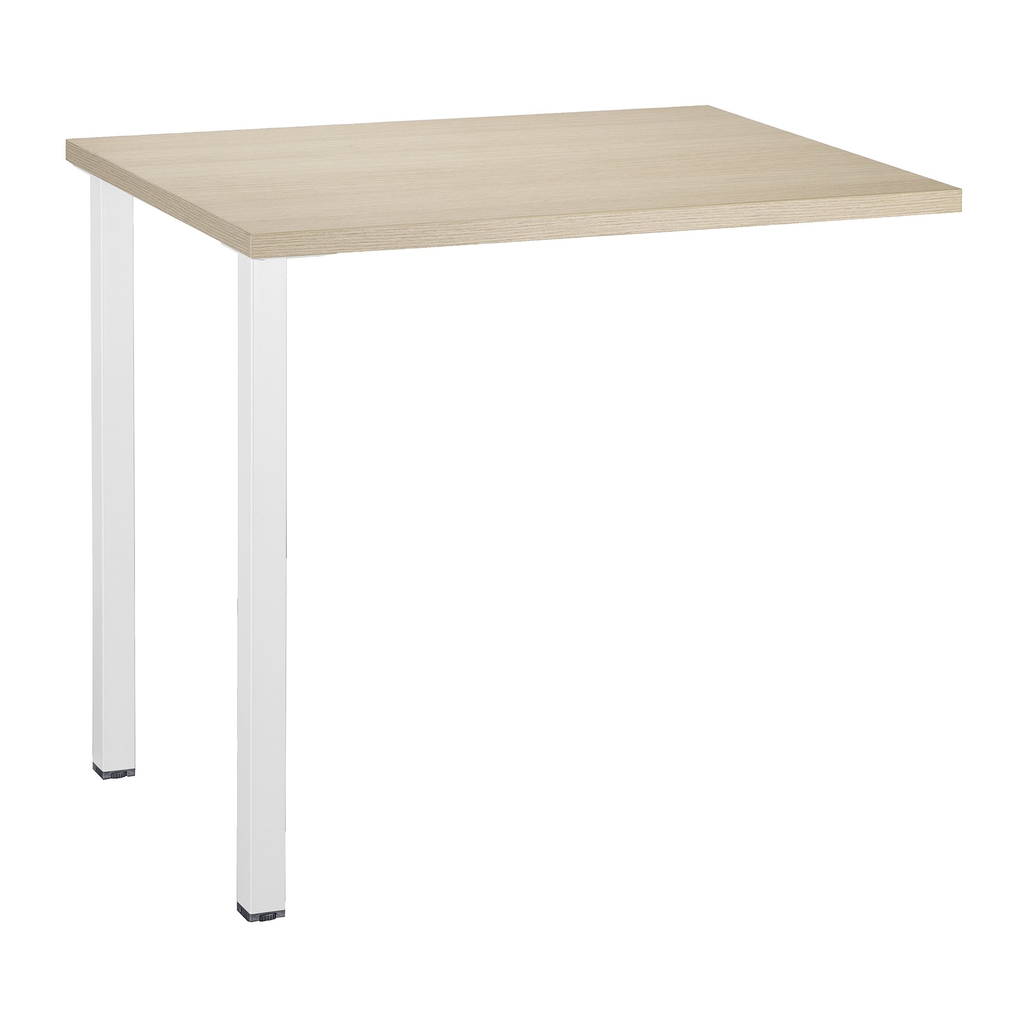 Extensión blanca para mesa recta Squadra 80 x 60 cm pata metal