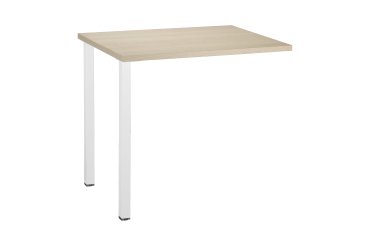 Suspended office desk Squadra L 80 x D 60 cm with metal base.