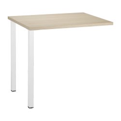 Retour bureau suspendu L 80 x P 60 cm, plateau chêne clair - Practica