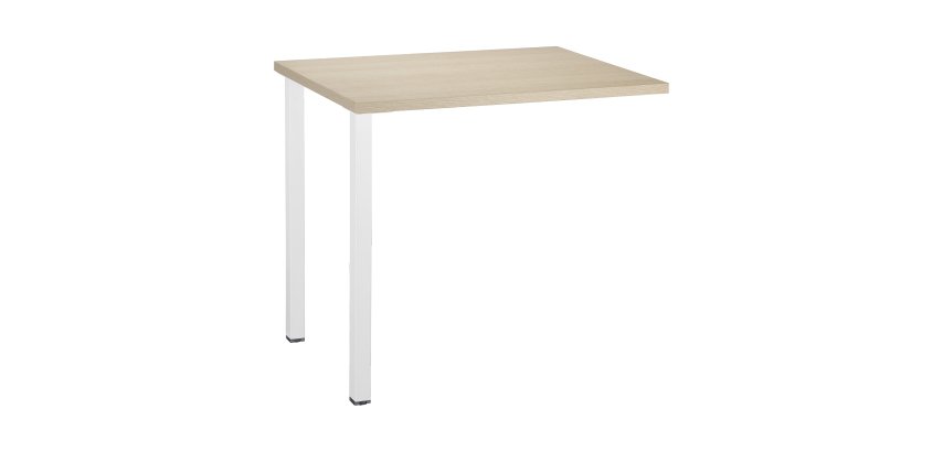 Retour bureau suspendu L 80 x P 60 cm, plateau chêne clair - Practica