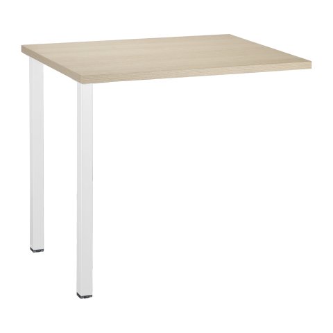 Extensión roble claro patas blancas para mesa recta Squadra