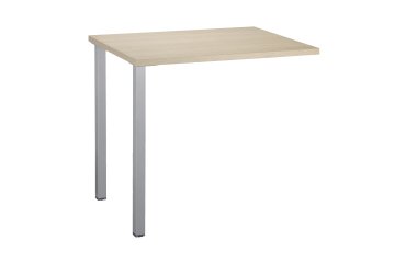Extensión blanca para mesa recta Squadra 80 x 60 cm pata metal