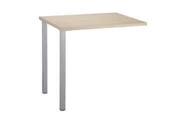 Retour bureau suspendu Squadra L 80 x P 60 cm piètement métal