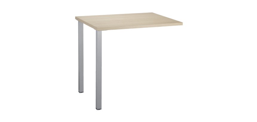 Retour bureau suspendu Squadra L 80 x P 60 cm piètement métal