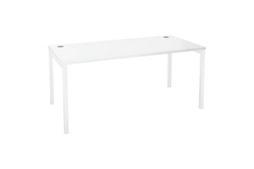 Straight desk Squadra with metal legs 40 x 40 mm