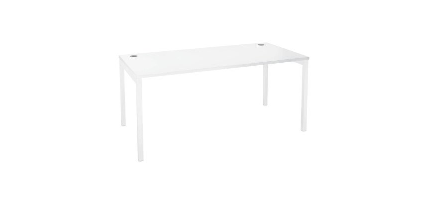 Bureau droit Squadra piètement métal 40 x 40 mm