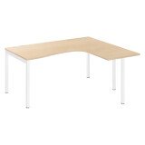 Compact desk Squadra with metal base
