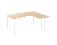 Compact desk Squadra with metal legs
