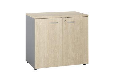 Armoire basse hauteur bureau portes battantes H 75,5 x L 80 cm Squadra