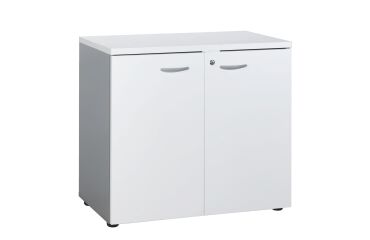Schrank mit niedriger Höhe, Schreibtisch, Doppeltüren H 75,5 x B 80 cm Squadra