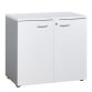 Armoire basse hauteur bureau portes battantes H 75,5 x L 80 cm Squadra