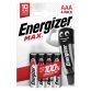 Pile alcaline Energizer Max AAA 4 unità Ministilo