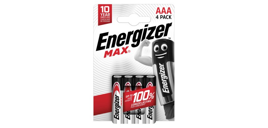Pile alcaline Energizer Max AAA 4 unità Ministilo