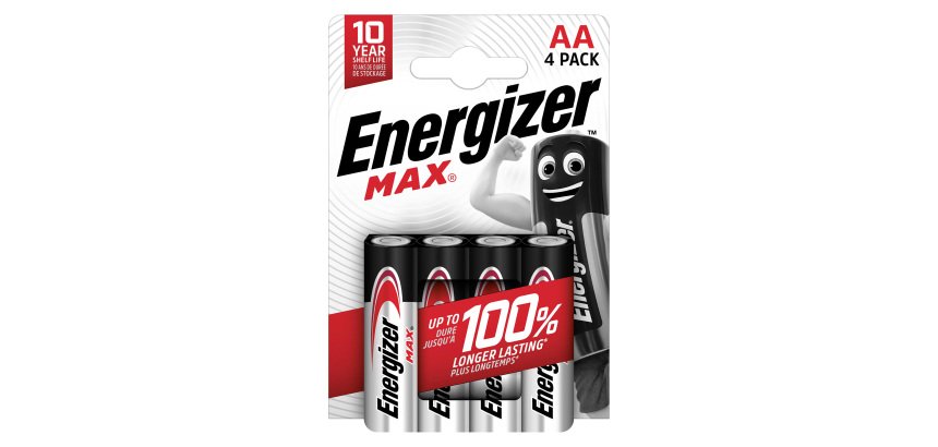 Pile alcaline Energizer Max AA 4 unità