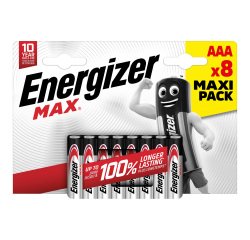 Energizer Alkaline Batteries Max AAA LR03 1200 mAh 1.5 V Pack of 8