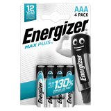 Energizer Alkaline Batteries Max Plus AAA LR03 1200 mAh 1.5 V Pack of 4