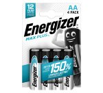 Energizer Alkaline Batteries Max Plus AA LR6 2550 mAh 1.5V Pack of 4