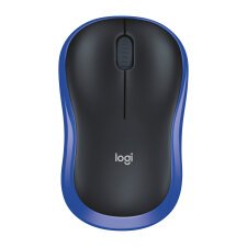 Ratón inalámbrico Logitech M185 USB azul Ambidiestros