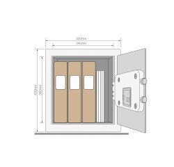 Caja fuerte de seguridad de cerradura electrónica segura Yale 38L