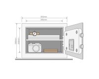 Caja fuerte de seguridad de cerradura electrónica segura Yale 20,5L