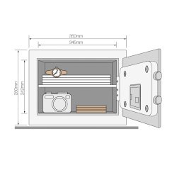 Caja fuerte de seguridad de cerradura electrónica segura Yale 20,5L