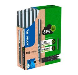 Pack de 10 bolígrafos Pilot Hi-Tecpoint V5 + 30 recargas, 15 gratis