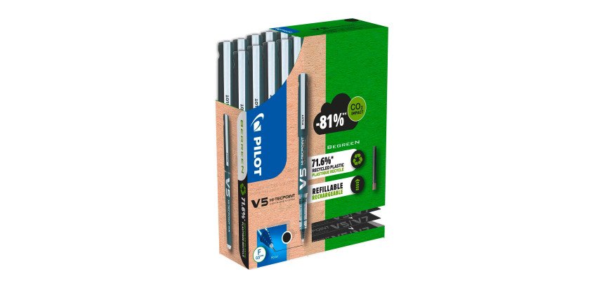 Pack de 10 stylos Hi-Tecpoint V5 Pilot + 30 recharges dont 15 offertes
