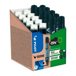 Pack de 10 marqueurs effaçables V-Board Master Pilot + 10 recharges dont 5 offertes