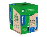 Pack de 10 marqueurs effaçables V-Board Master Pilot + 10 recharges dont 5 offertes - bleu