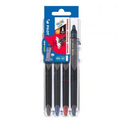 Stylo roller Pilot FriXion Point Clicker - Set de 4 couleurs