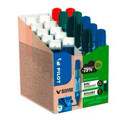 Pack of 10 Pilot V-Board Master erasable markers + 10 refills including 5 offered