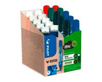 Pack of 10 Pilot V-Board Master erasable markers + 10 refills including 5 offered