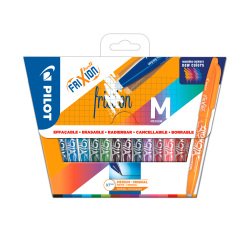 Roller pen Pilot FriXion Ball uitwisbaar met dopje punt 0,7 mm - hoesje van 15 stuks