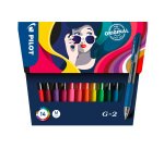 Stylo roller Pilot G2 rétractable pointe 0,7 mm - Pochette de 14