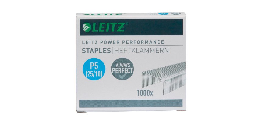 Agrafes Leitz Power Performance P5 25/10 acier - Boite de 1000