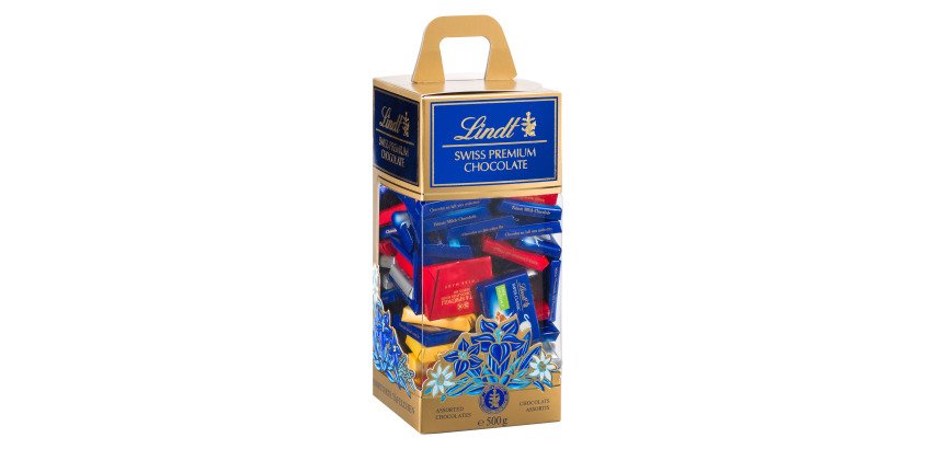 Napolitains Swiss Premium Chocolade Lindt - doos van 500 g - 76 stuks