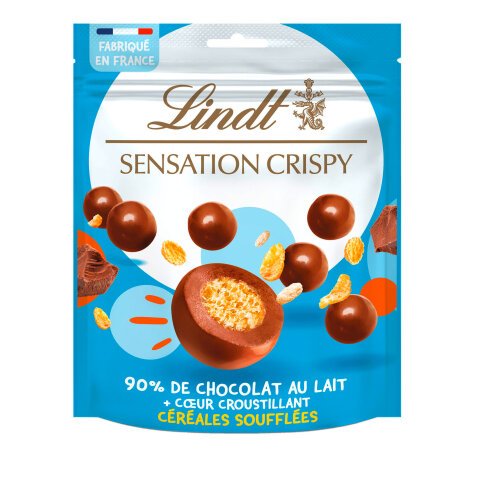Sensation Crispy lait Lindt - Sachet de 140 g