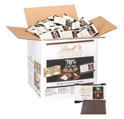 Carrés chocolat noir Excellence  Lindt - Carton de 1,1 kg - 200 pièces