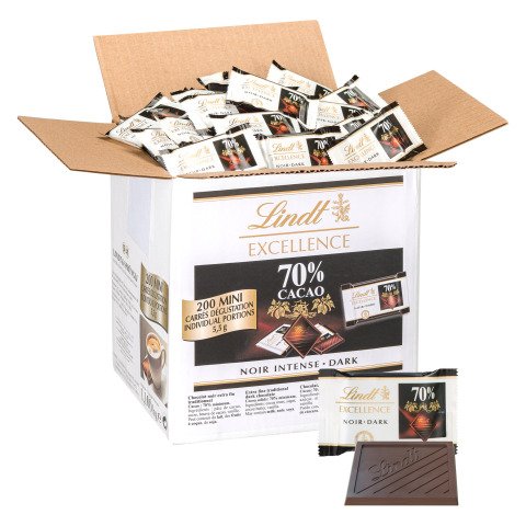 Chocolatinas Lindt Excellence 70% cacao - caja de 200