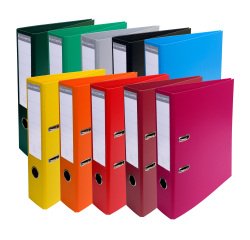 Plastic-coated lever arch file Exacompta Prem Touch A4 - Back 7 cm assorted bright colors