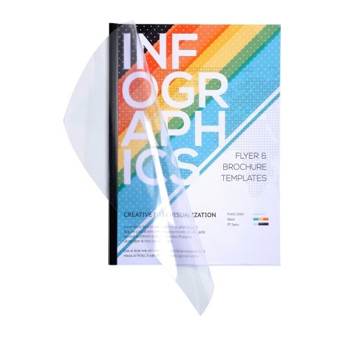 Tapa de encuadernación A4 transparente e incolora de PVC 15/100 de Exacompta - Paquete de 100