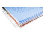 Pochettes perforées Exacompta A4 à soufflet à rabat sur le haut polypropylène lisse 20/100e